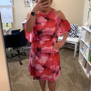 NWT Halston Size 4 Watercolor Dress